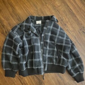 Universal Thread Black and Gray Checkered Jacket